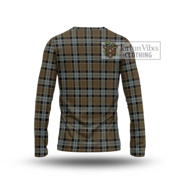 Graham of Menteith Weathered Tartan Long Sleeve T-Shirt with Family Crest DNA In Me Style