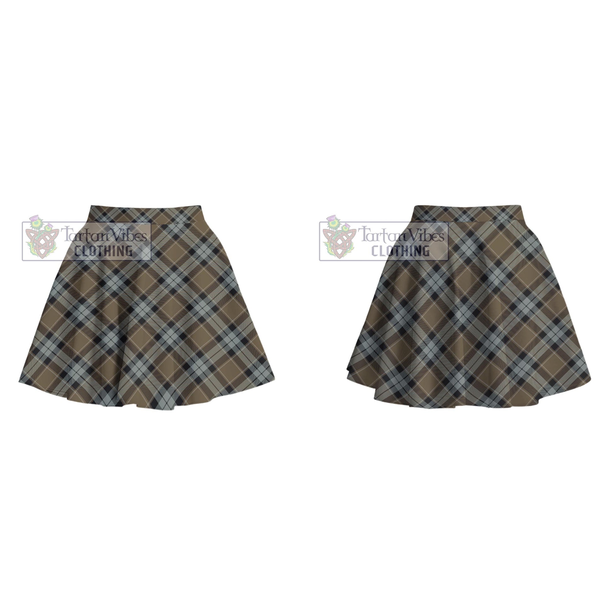 Tartan Vibes Clothing Graham of Menteith Weathered Tartan Women's Plated Mini Skirt