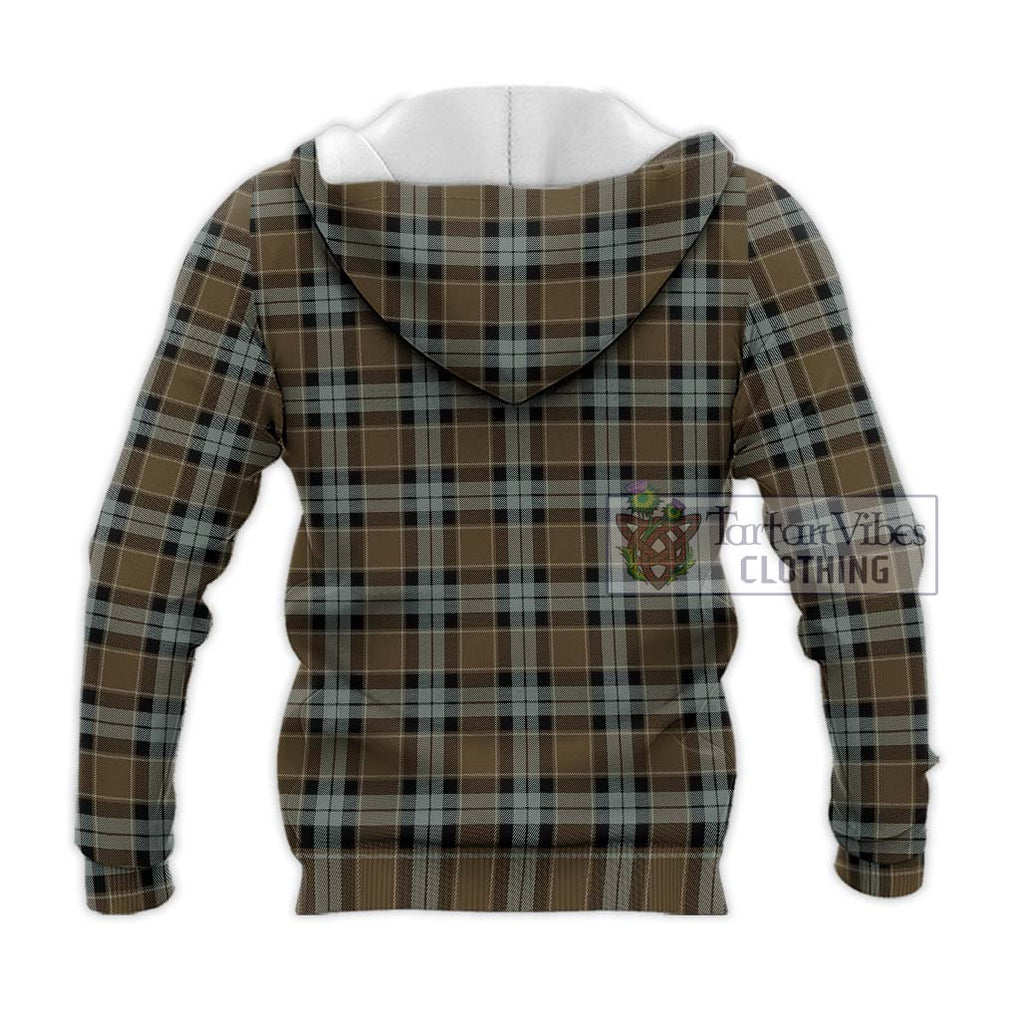 Graham of Menteith Weathered Tartan Knitted Hoodie with Family Crest DNA In Me Style - Tartanvibesclothing Shop