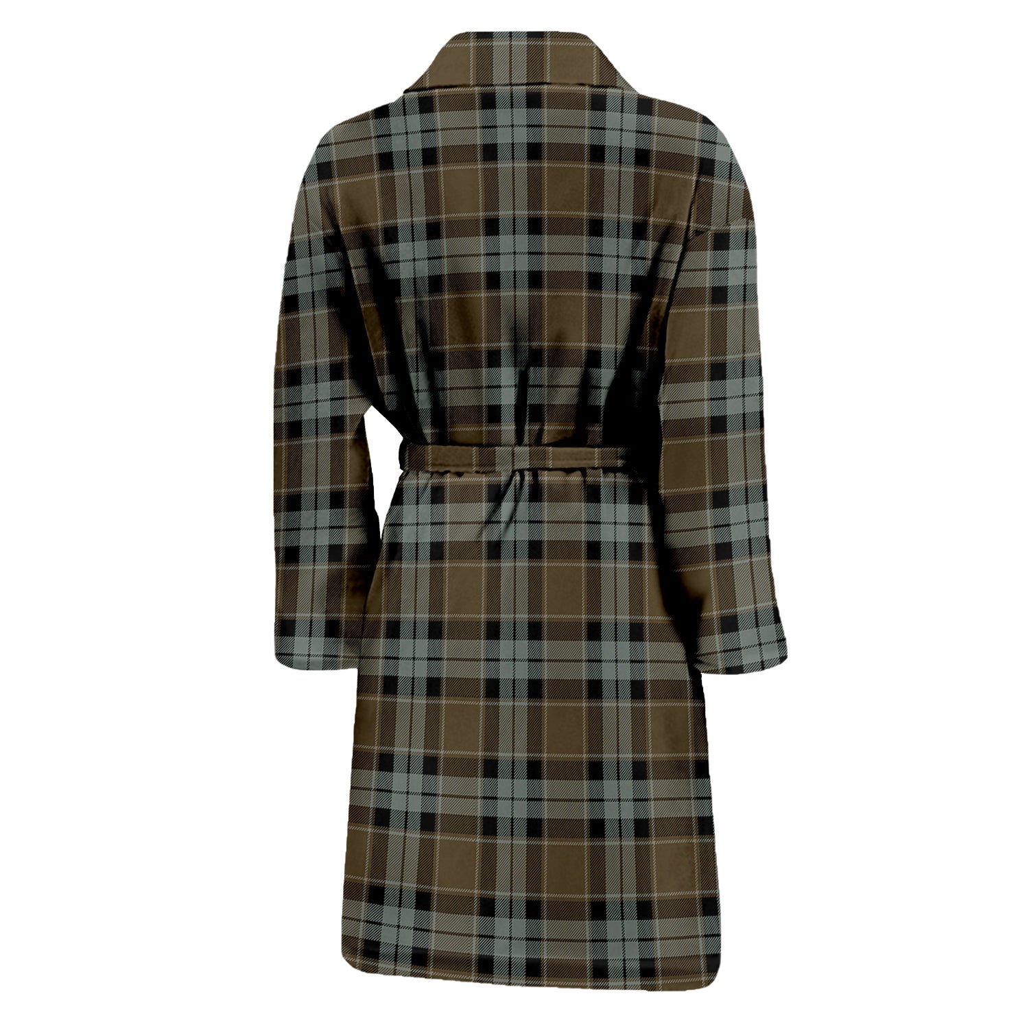 Graham of Menteith Weathered Tartan Bathrobe with Family Crest - Tartan Vibes Clothing