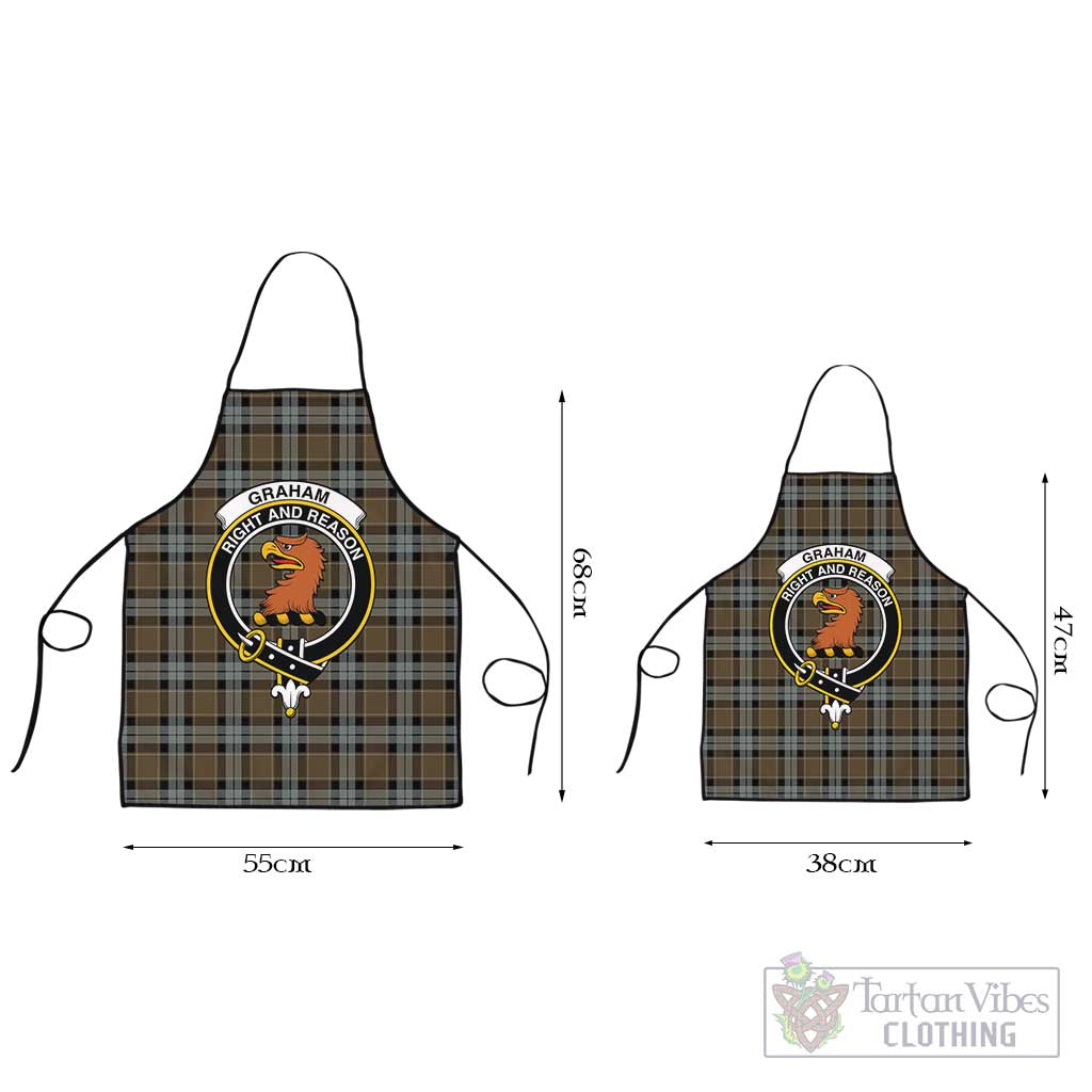 Graham of Menteith Weathered Tartan Apron with Family Crest Black L 55x68 cm - Tartan Vibes Clothing