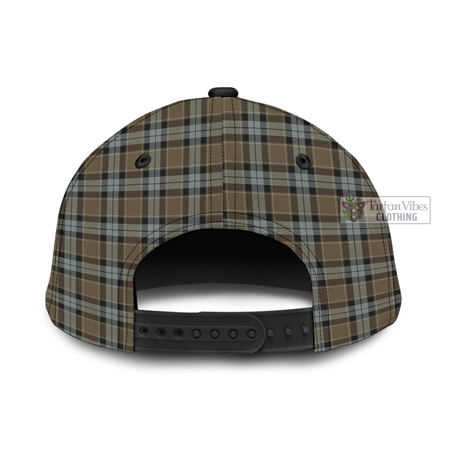 Tartan Vibes Clothing Graham of Menteith Weathered Tartan Classic Cap with Family Crest In Me Style