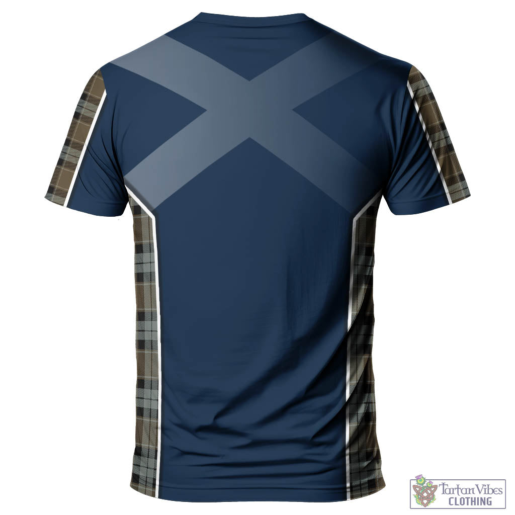 Tartan Vibes Clothing Graham of Menteith Weathered Tartan T-Shirt with Family Crest and Scottish Thistle Vibes Sport Style