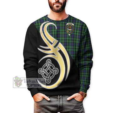 Graham of Montrose Tartan Sweatshirt with Family Crest and Celtic Symbol Style