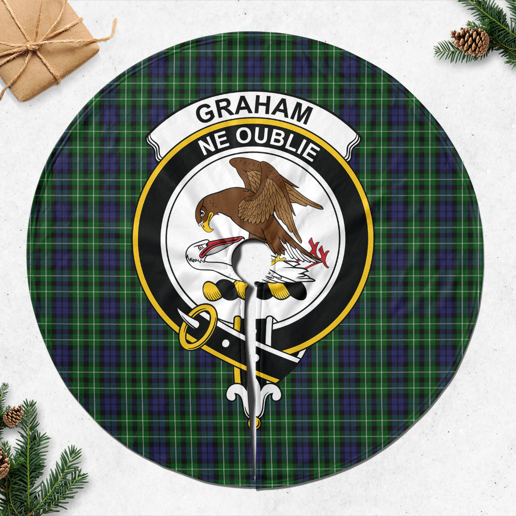 Graham of Montrose Tartan Christmas Tree Skirt with Family Crest - Tartanvibesclothing