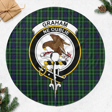 Graham of Montrose Tartan Christmas Tree Skirt with Family Crest