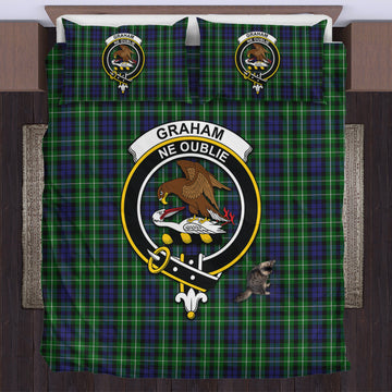 Graham of Montrose Tartan Bedding Set with Family Crest