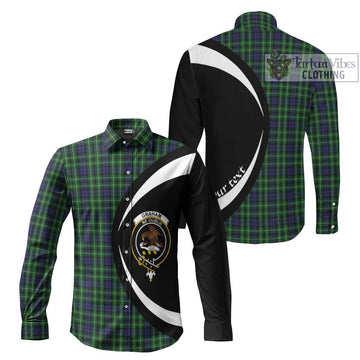 Graham of Montrose Tartan Long Sleeve Button Up with Family Crest Circle Style