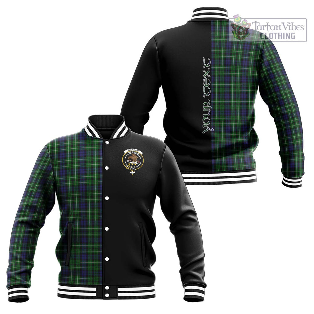 Graham of Montrose Tartan Baseball Jacket with Family Crest and Half Of Me Style Unisex - Tartanvibesclothing Shop