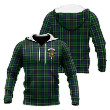 Graham of Montrose Tartan Knitted Hoodie with Family Crest