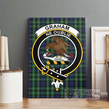 Graham of Montrose Tartan Canvas Print Wall Art with Family Crest