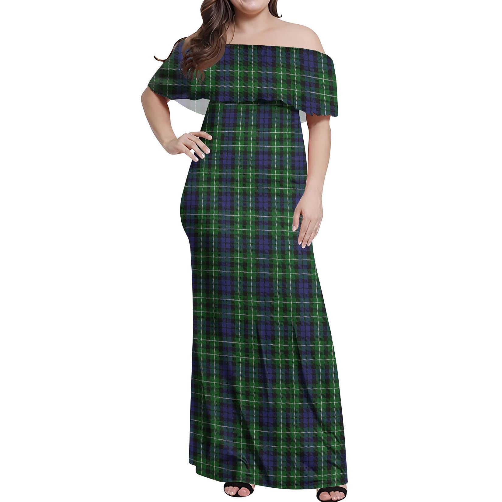 Graham of Montrose Tartan Off Shoulder Long Dress Women's Dress - Tartanvibesclothing