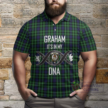 Graham of Montrose Tartan Polo Shirt with Family Crest DNA In Me Style