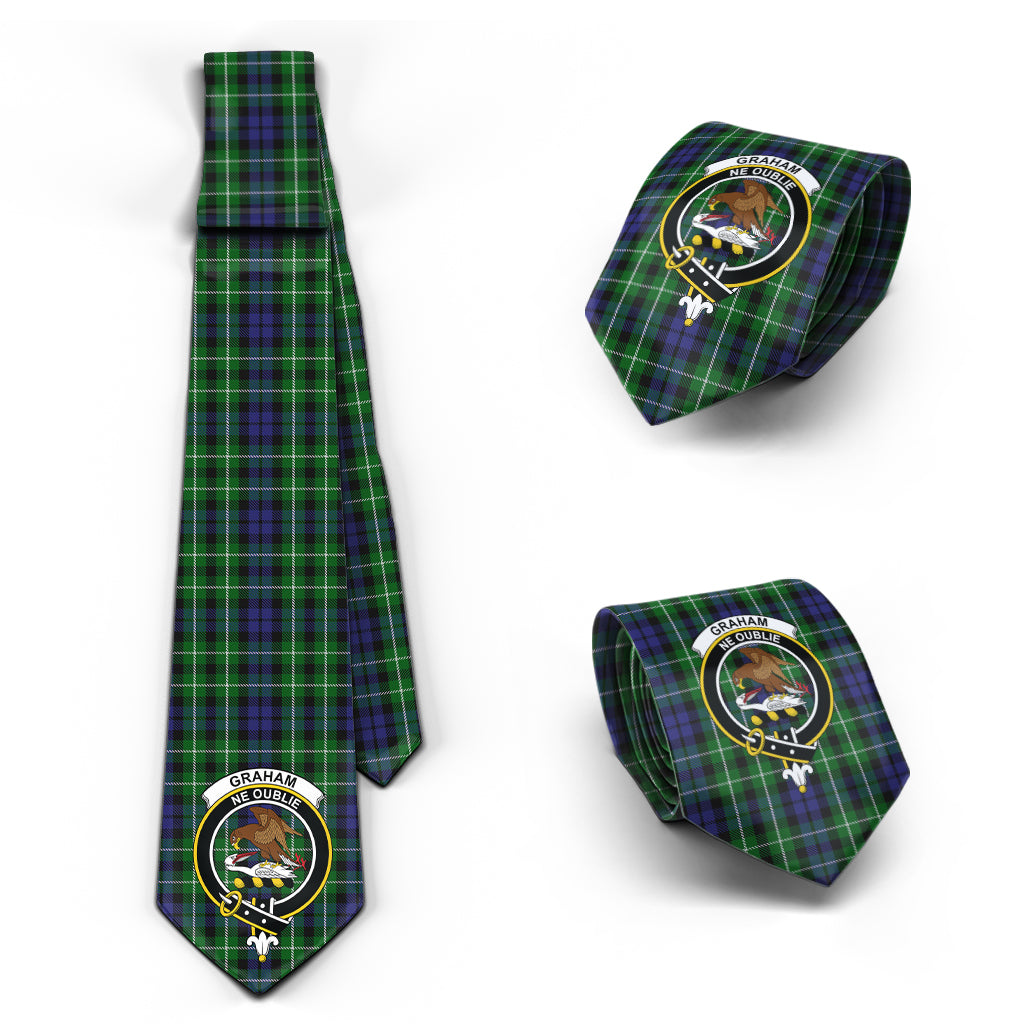 Graham of Montrose Tartan Classic Necktie with Family Crest Necktie One Size - Tartan Vibes Clothing