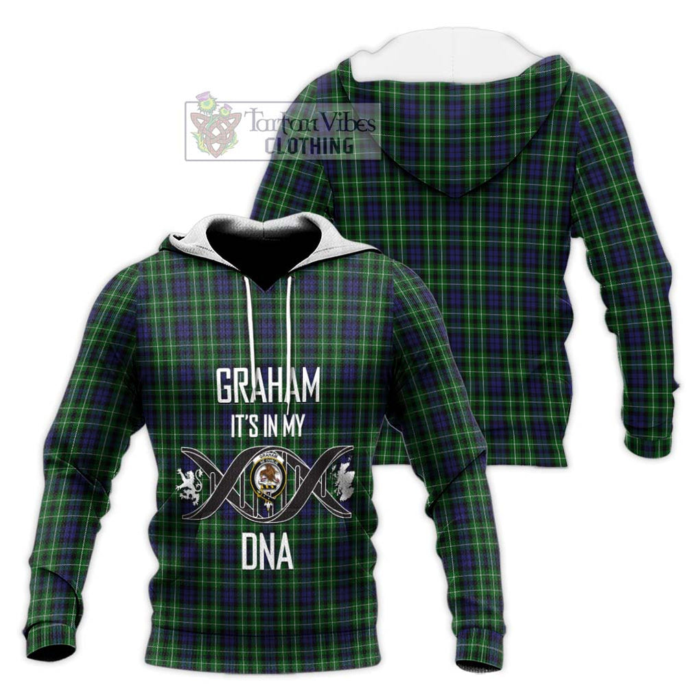 Graham of Montrose Tartan Knitted Hoodie with Family Crest DNA In Me Style Unisex Knitted Pullover Hoodie - Tartanvibesclothing Shop