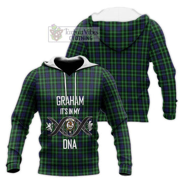 Graham of Montrose Tartan Knitted Hoodie with Family Crest DNA In Me Style