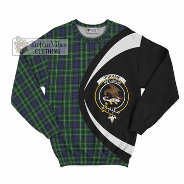 Graham of Montrose Tartan Sweatshirt with Family Crest Circle Style