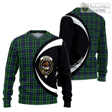 Graham of Montrose Tartan Ugly Sweater with Family Crest Circle Style