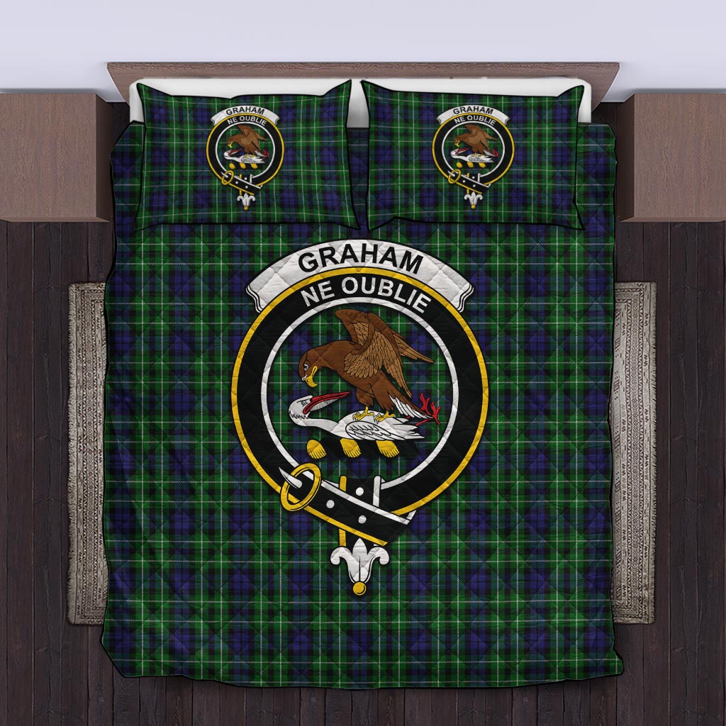 Graham of Montrose Tartan Quilt Bed Set with Family Crest Twin - Tartan Vibes Clothing