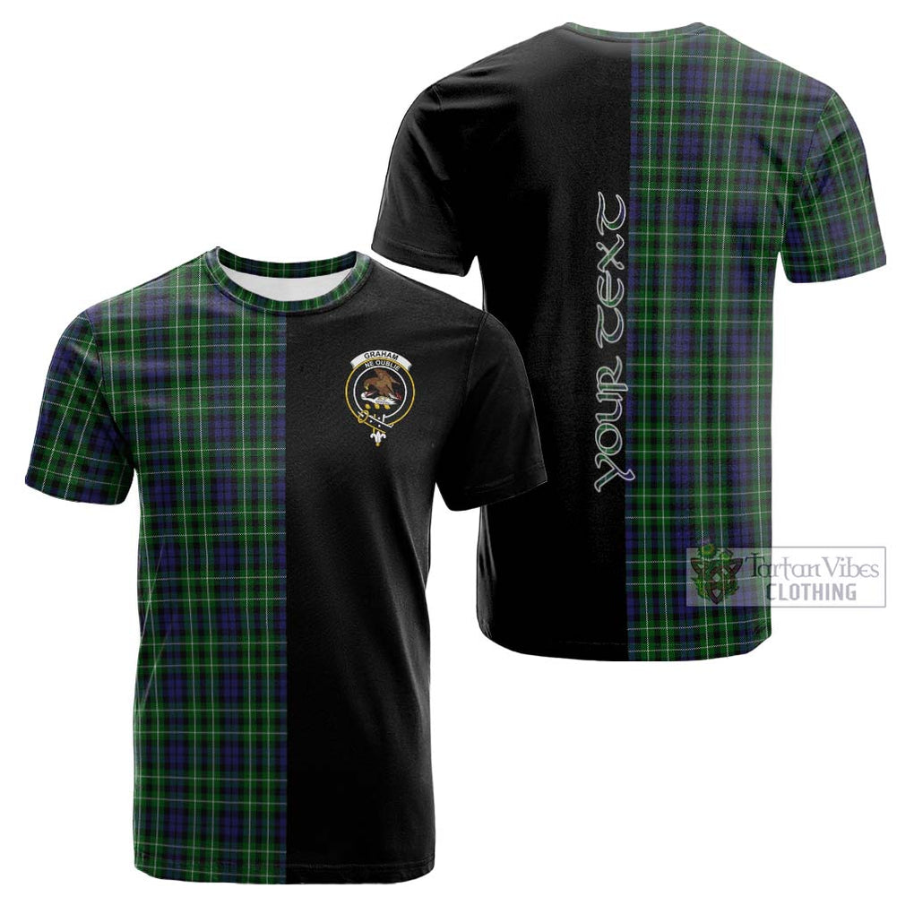 Tartan Vibes Clothing Graham of Montrose Tartan Cotton T-shirt with Family Crest and Half Of Me Style