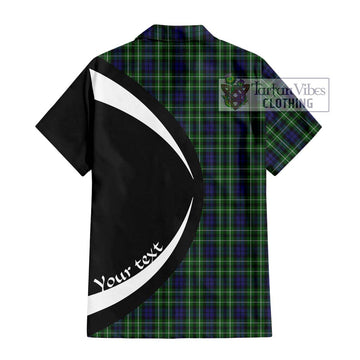 Graham of Montrose Tartan Short Sleeve Button Up with Family Crest Circle Style