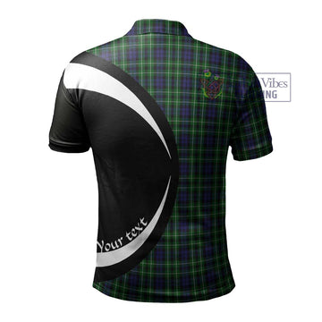 Graham of Montrose Tartan Men's Polo Shirt with Family Crest Circle Style