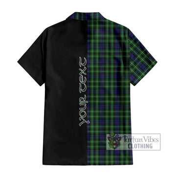 Graham of Montrose Tartan Short Sleeve Button Shirt with Family Crest and Half Of Me Style