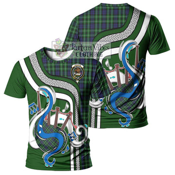 Graham of Montrose Tartan T-Shirt with Epic Bagpipe Style