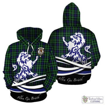 Graham of Montrose Tartan Hoodie with Alba Gu Brath Regal Lion Emblem