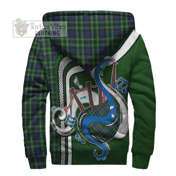 Graham of Montrose Tartan Sherpa Hoodie with Epic Bagpipe Style