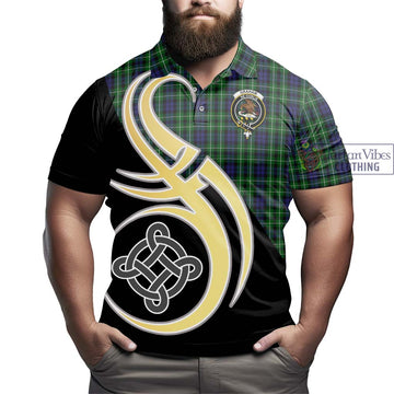 Graham of Montrose Tartan Polo Shirt with Family Crest and Celtic Symbol Style