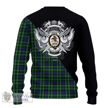 Graham of Montrose Tartan Ugly Sweater with Family Crest and Military Logo Style