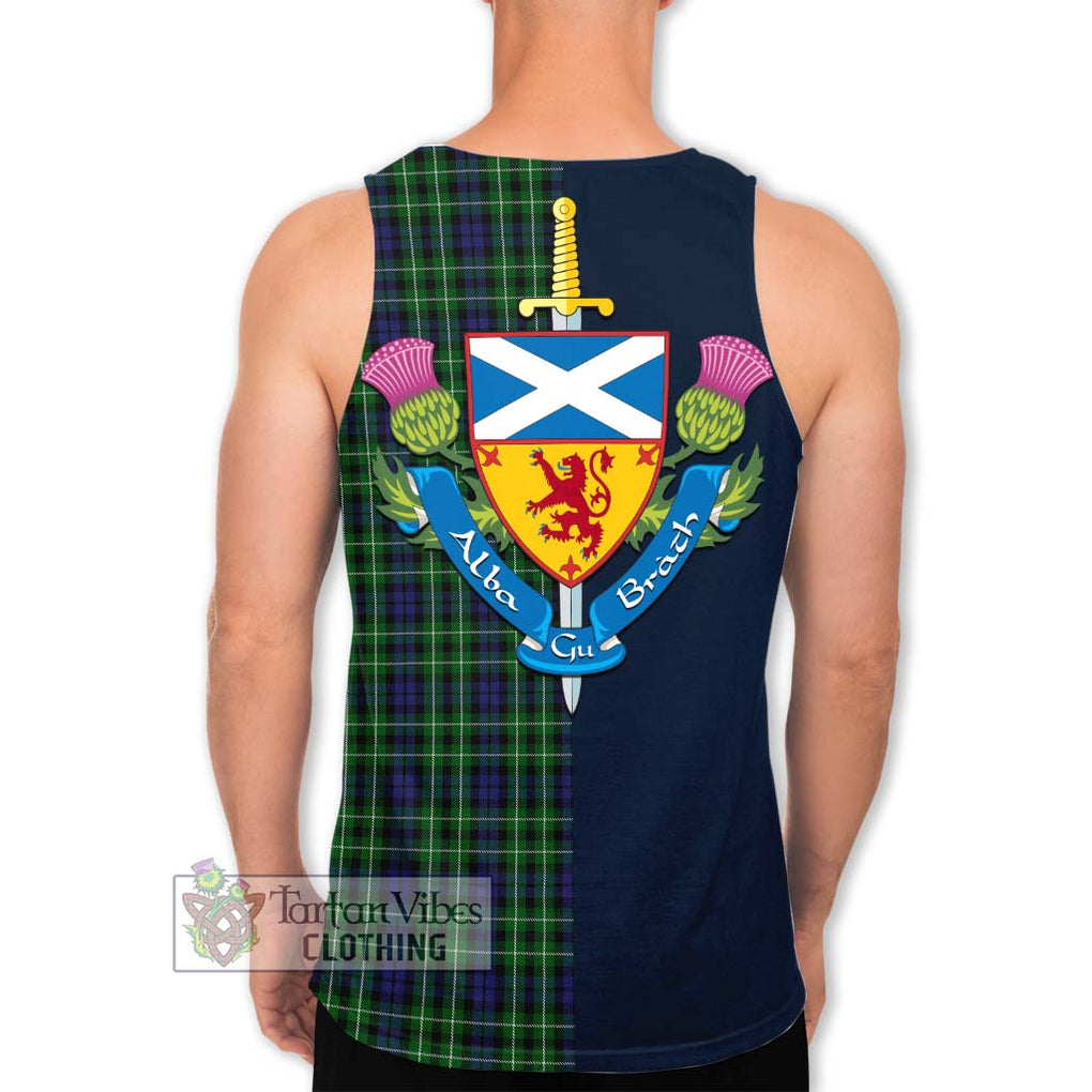 Tartan Vibes Clothing Graham of Montrose Tartan Men's Tank Top with Scottish Lion Royal Arm Half Style