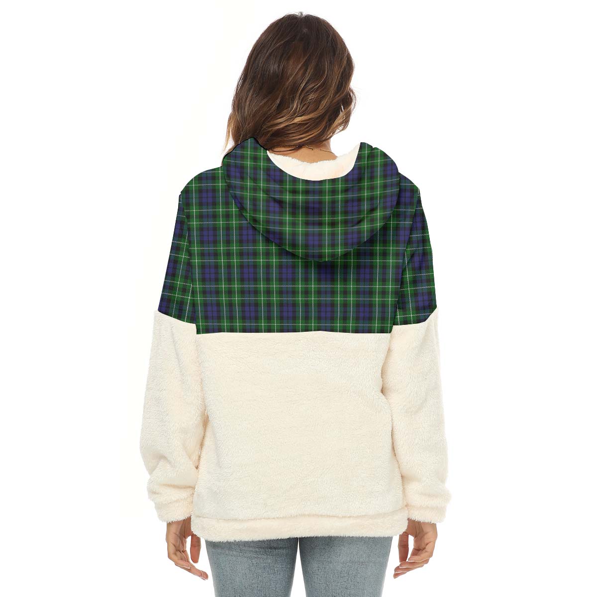 Graham of Montrose Tartan Women's Borg Fleece Hoodie With Half Zip - Tartan Vibes Clothing