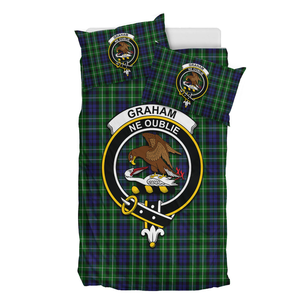 Graham of Montrose Tartan Bedding Set with Family Crest - Tartan Vibes Clothing