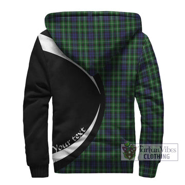 Graham of Montrose Tartan Sherpa Hoodie with Family Crest Circle Style