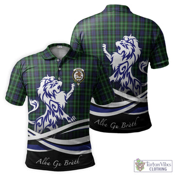 Graham of Montrose Tartan Polo Shirt with Alba Gu Brath Regal Lion Emblem