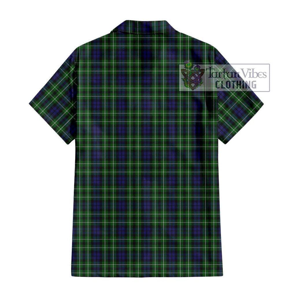 Graham of Montrose Tartan Short Sleeve Button Shirt with Family Crest DNA In Me Style - Tartanvibesclothing Shop