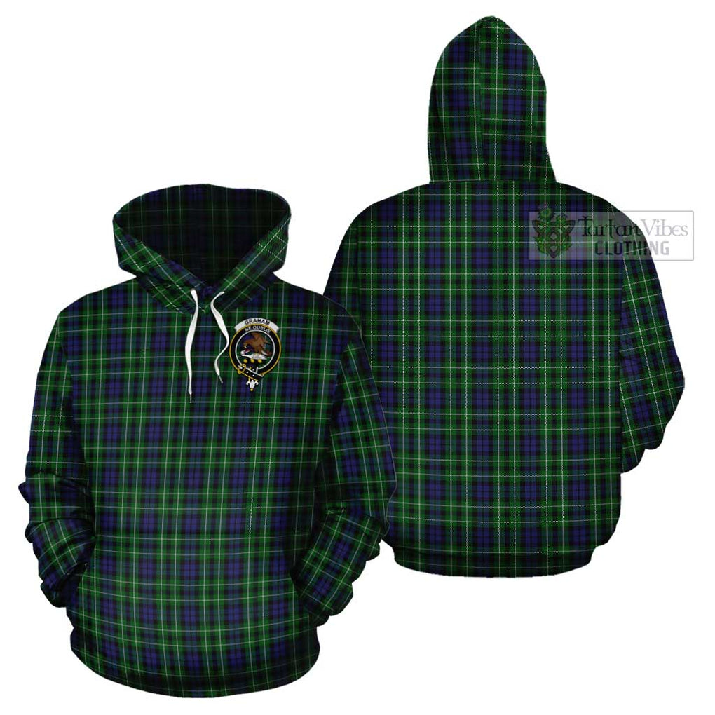 Graham of Montrose Tartan Cotton Hoodie with Family Crest Pullover Hoodie - Tartan Vibes Clothing