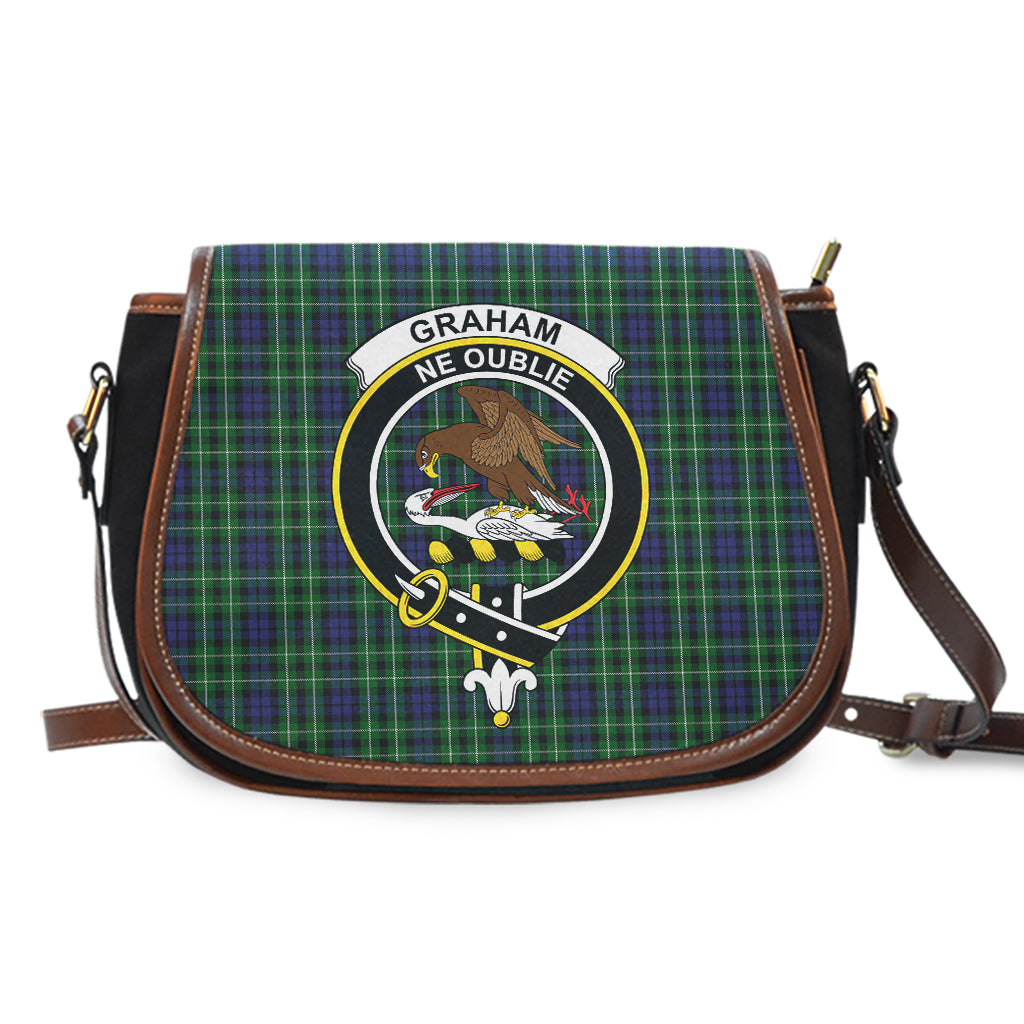 Graham of Montrose Tartan Saddle Bag with Family Crest - Tartan Vibes Clothing