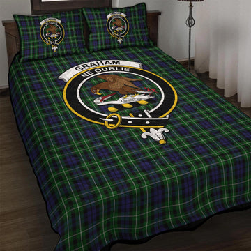 Graham of Montrose Tartan Quilt Bed Set with Family Crest