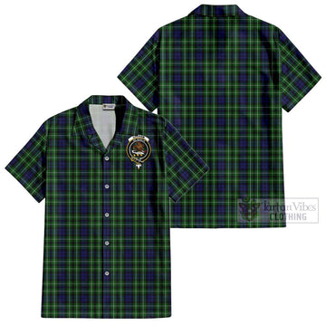 Graham of Montrose Tartan Cotton Hawaiian Shirt with Family Crest