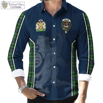 Graham of Montrose Tartan Long Sleeve Button Up Shirt with Family Crest and Lion Rampant Vibes Sport Style