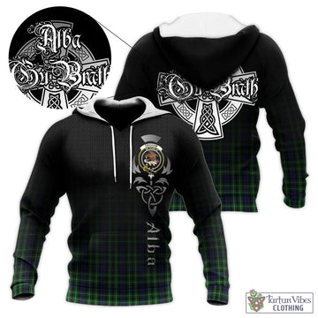 Graham of Montrose Tartan Knitted Hoodie Featuring Alba Gu Brath Family Crest Celtic Inspired