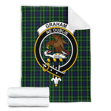 Graham of Montrose Tartan Blanket with Family Crest