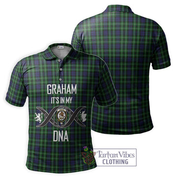 Graham of Montrose Tartan Polo Shirt with Family Crest DNA In Me Style