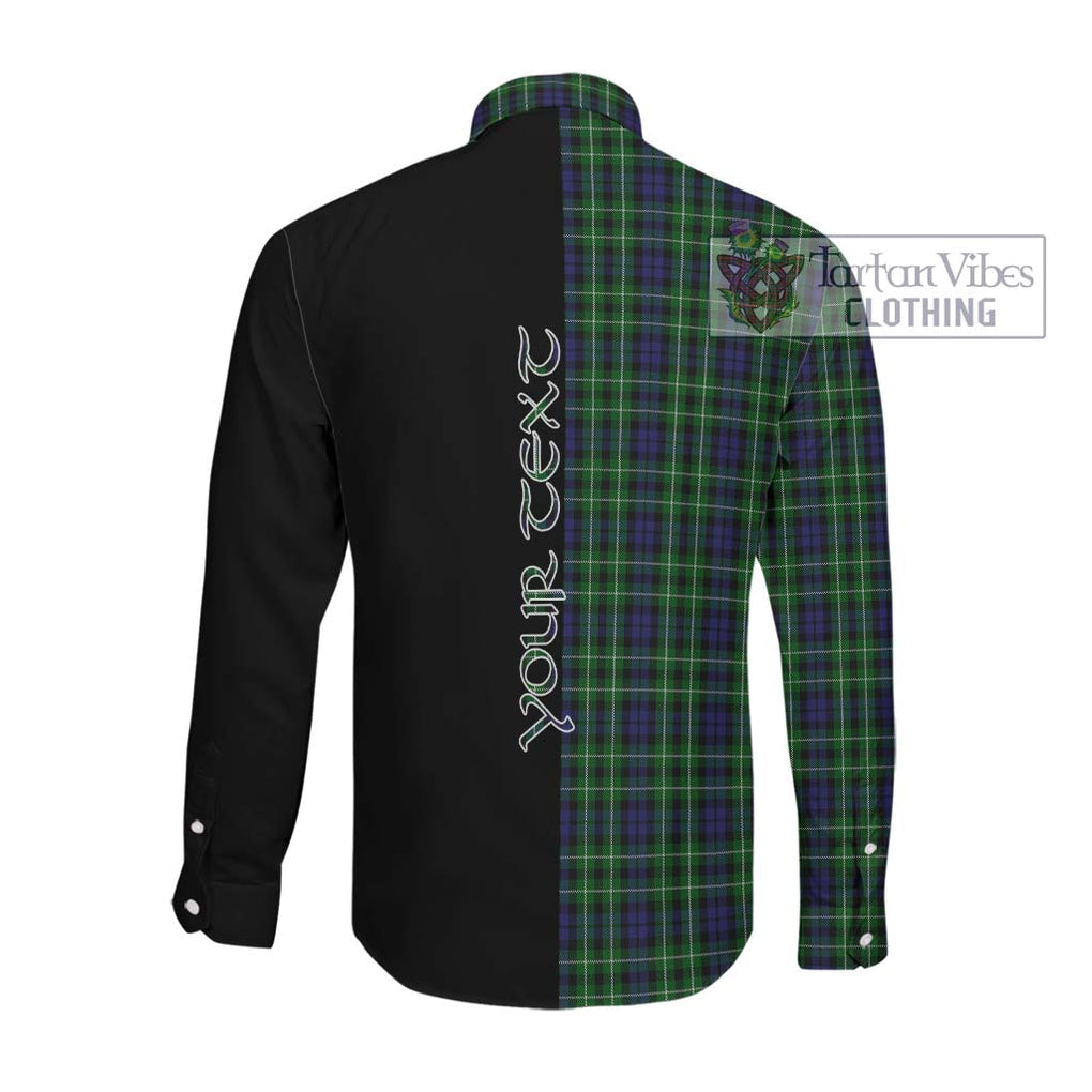 Graham of Montrose Tartan Long Sleeve Button Shirt with Family Crest and Half Of Me Style Men's Shirt - Tartanvibesclothing Shop