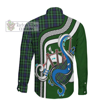 Graham of Montrose Tartan Long Sleeve Button Shirt with Epic Bagpipe Style