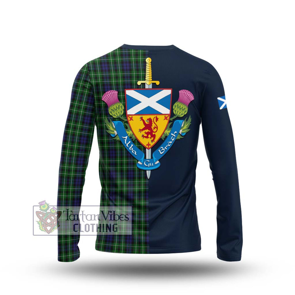 Tartan Vibes Clothing Graham of Montrose Tartan Long Sleeve T-Shirt with Scottish Lion Royal Arm Half Style