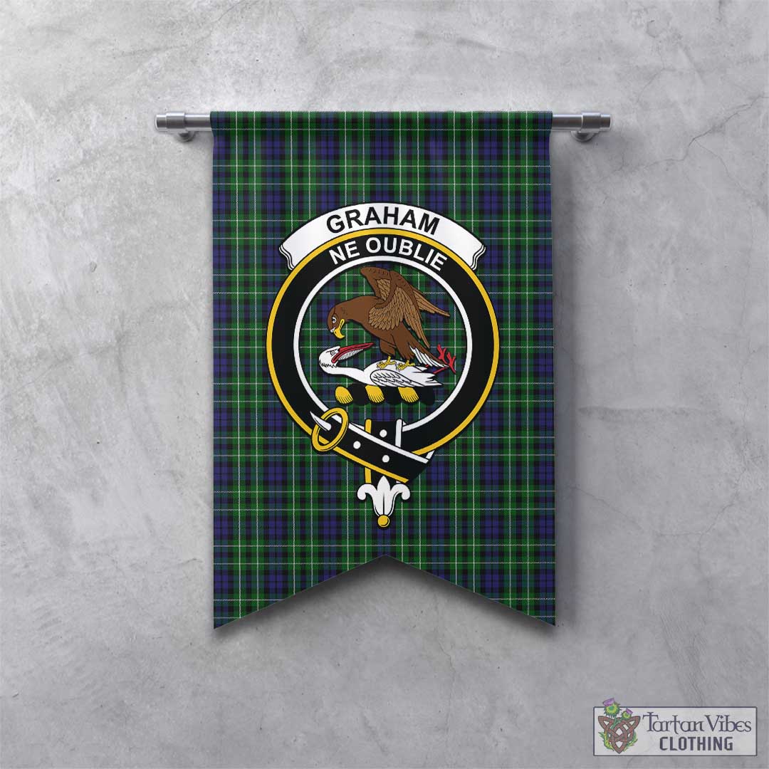 Tartan Vibes Clothing Graham of Montrose Tartan Gonfalon, Tartan Banner with Family Crest